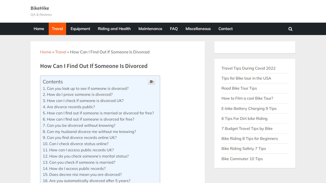 How Can I Find Out If Someone Is Divorced - BikeHike